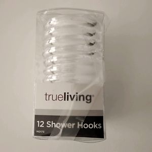 SHOWER DOUBLE CURTAIN HOOKS